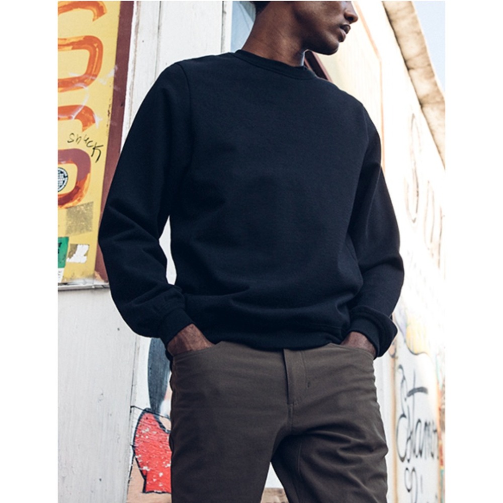 Outlier Hard/Co Merino Crewneck Sweatshirt Black Wool Cotton ARCHIVE Mens Large